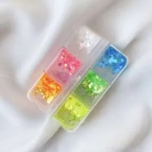 Glitter Neon Decorativo Uñas O Maquillaje