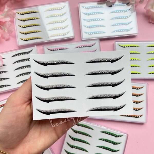 Delineado Sticker Glitter Doble