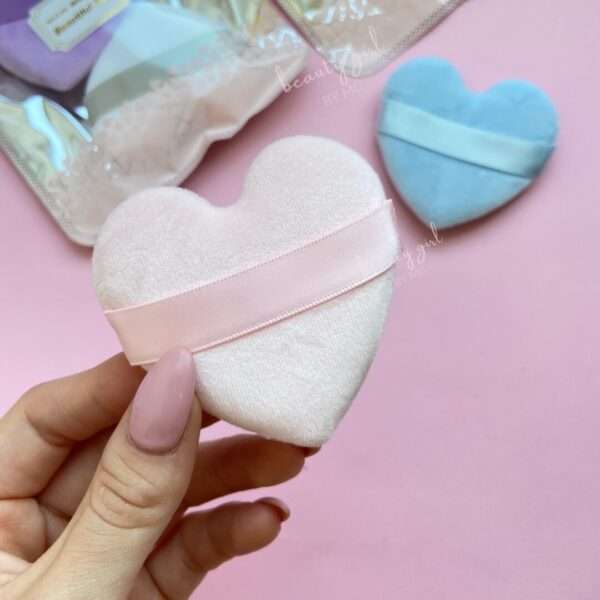 Esponja De Maquillaje De Corazon Para Polvo