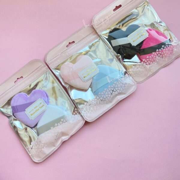 Esponja De Maquillaje De Corazon Para Polvo - Imagen 2