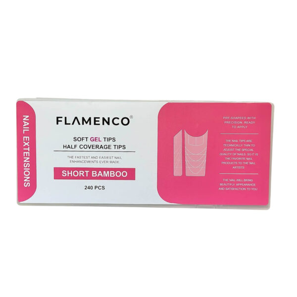 Uñas Soft Gel Tips Flamenco 240 Pcs - Imagen 3