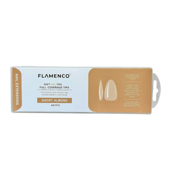 Uñas Soft Gel Tips Flamenco 240 Pcs - Imagen 4