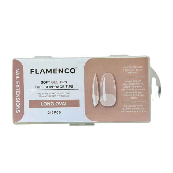 Uñas Soft Gel Tips Flamenco 240 Pcs - Imagen 6