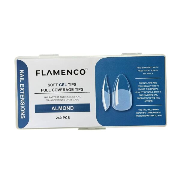 Uñas Soft Gel Tips Flamenco 240 Pcs - Imagen 8