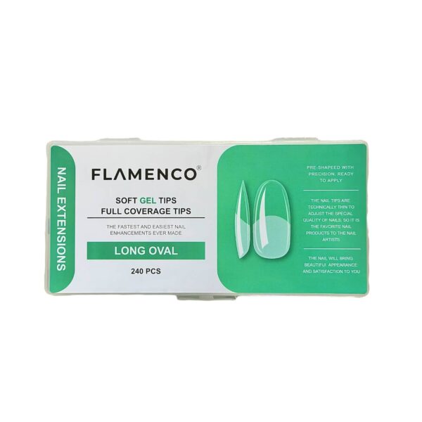 Uñas Soft Gel Tips Flamenco 240 Pcs - Imagen 9