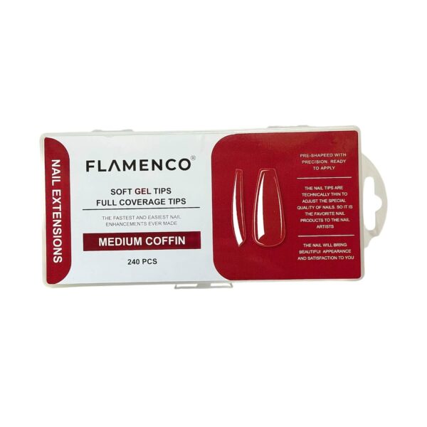 Uñas Soft Gel Tips Flamenco 240 Pcs - Imagen 11