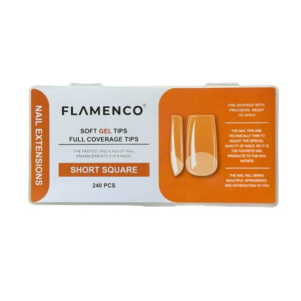 Uñas Soft Gel Tips Flamenco 240 Pcs - Imagen 12