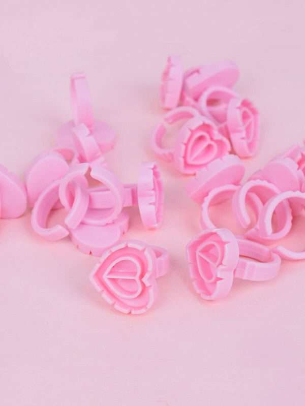 Anillo Para Pegamento Corazón 50 Pcs