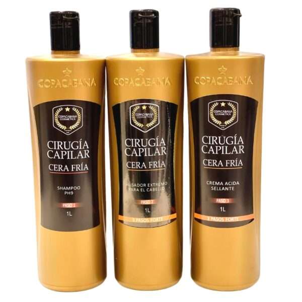 Cirugia Capilar Cera Fria 3 Pasos 1000Ml
