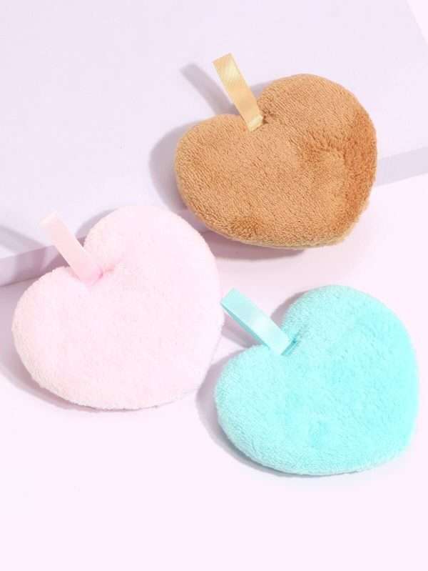Esponja De Maquillaje Para Polvo En Forma De Corazon