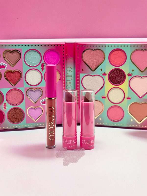 Set De Paleta De Sombras 26 Tonos Y 3 Labiales Kevin&Coco - Imagen 4