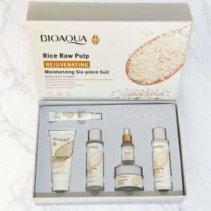 Box Cuidado Facial 6 Pcs Bioaqua De Arroz