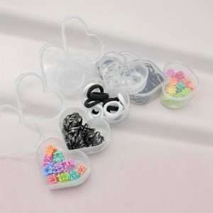 Mini Cajita En Forma De Corazon De Accesorios De Cabello