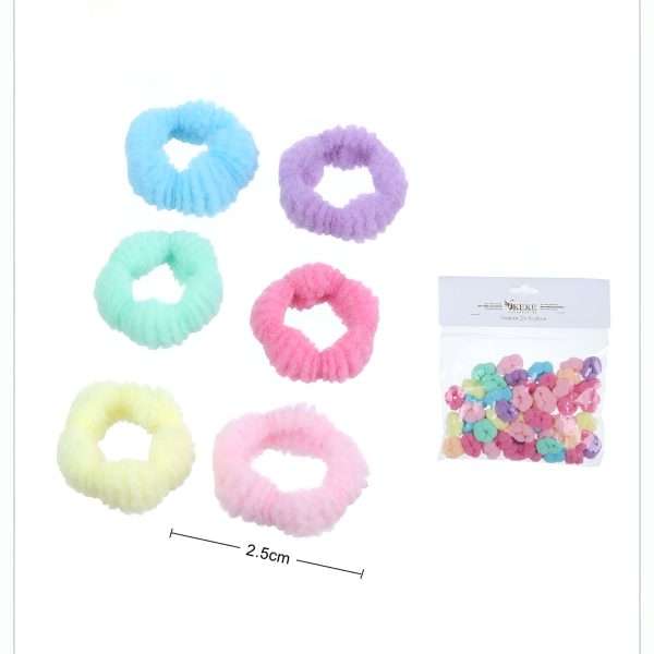Mini Coles De Cabello De Colores Flor - Imagen 2