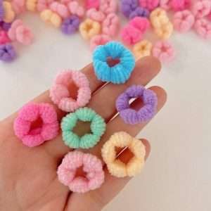 Mini Coles De Cabello De Colores Flor