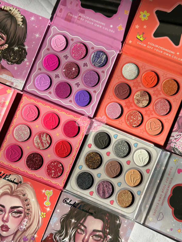 Paleta De Sombras 9 Tonos Colorful Rainbow