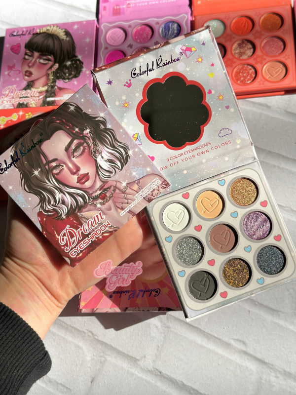 Paleta De Sombras 9 Tonos Colorful Rainbow - Imagen 4