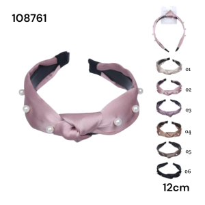 Cintillo de cabello con perlas 12cm