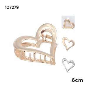 Gancheta de cabello corazon 6cm ref:107279