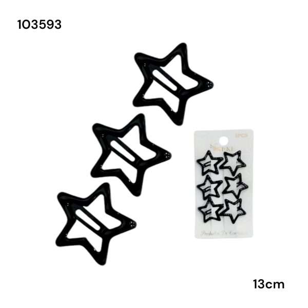 Set de 6 mini pinches de cabello estrella ref: 103593