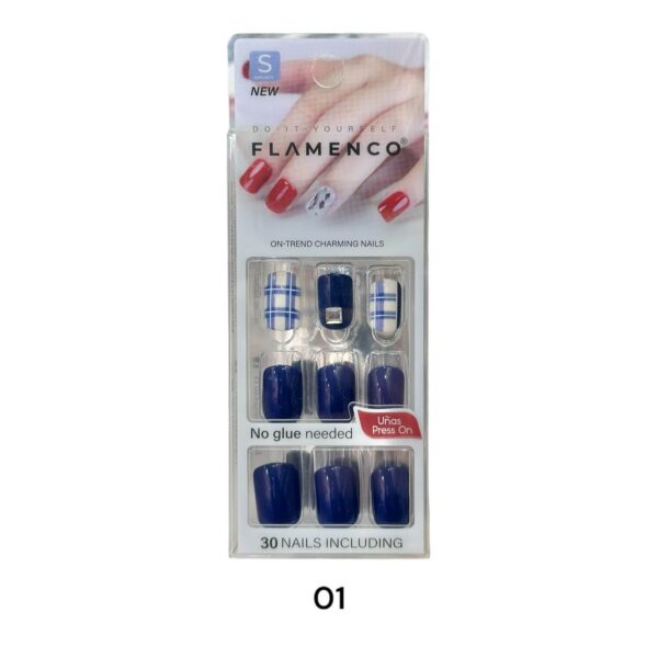 Uñas Press On 24 Pcs Flamenco - Imagen 2