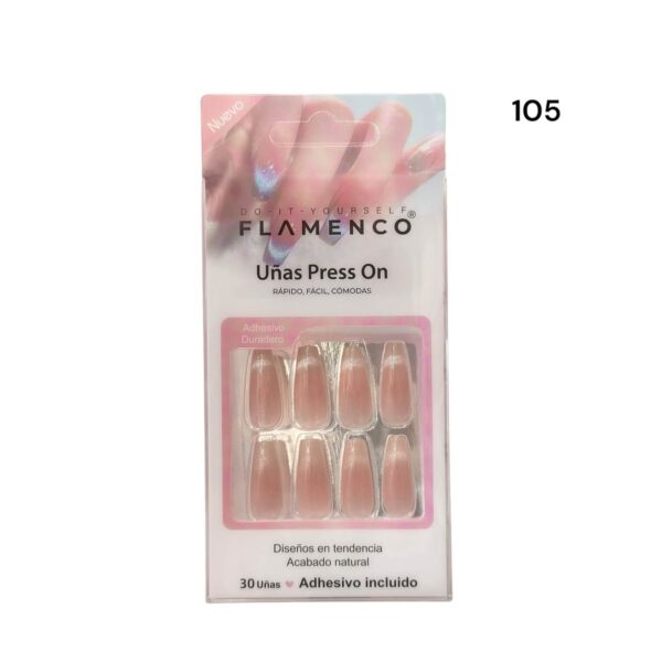 Uñas Press On 24 Pcs Flamenco - Imagen 47