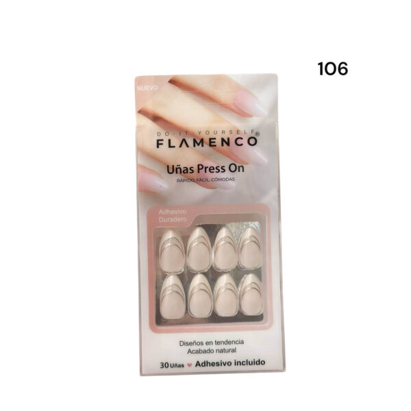 Uñas Press On 24 Pcs Flamenco - Imagen 48