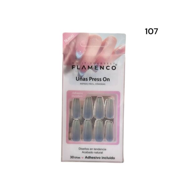 Uñas Press On 24 Pcs Flamenco - Imagen 49