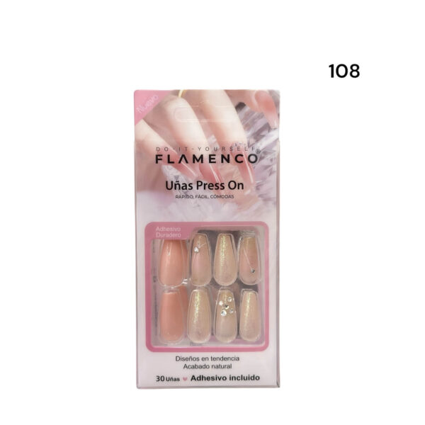 Uñas Press On 24 Pcs Flamenco - Imagen 50
