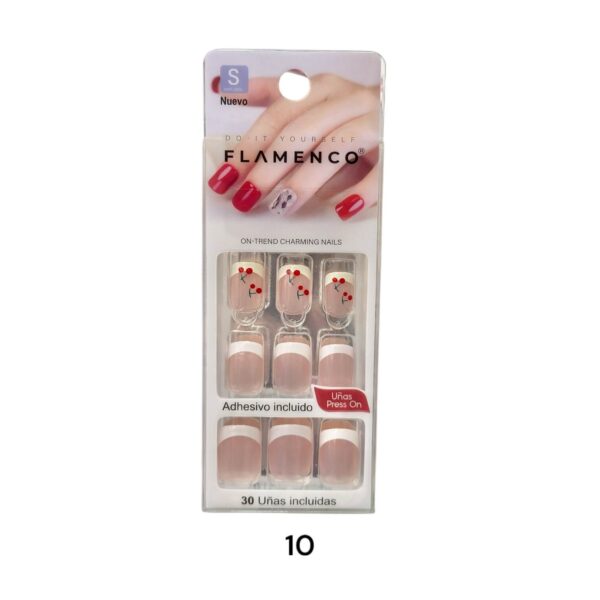 Uñas Press On 24 Pcs Flamenco - Imagen 11