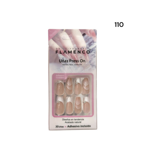 Uñas Press On 24 Pcs Flamenco - Imagen 52