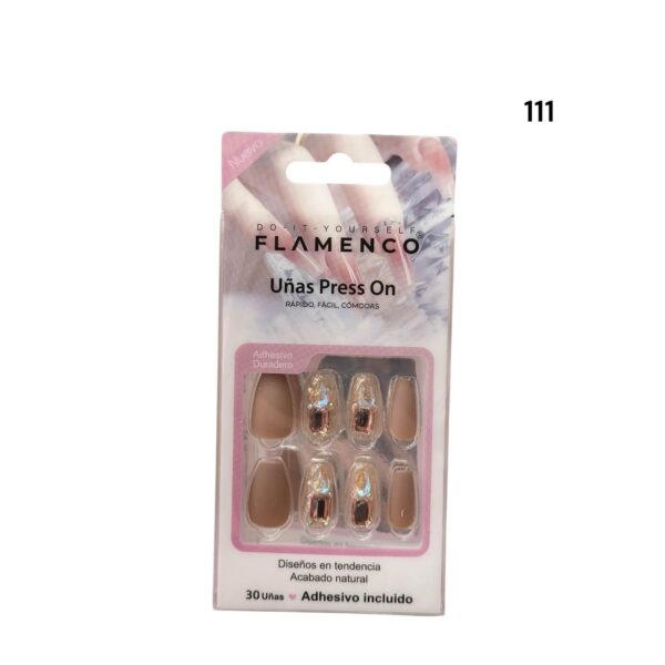 Uñas Press On 24 Pcs Flamenco - Imagen 53