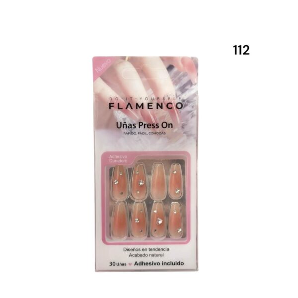 Uñas Press On 24 Pcs Flamenco - Imagen 54