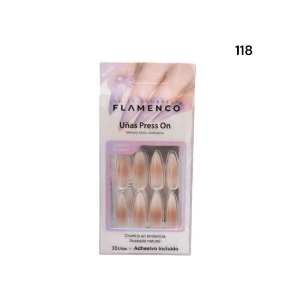 Uñas Press On 24 Pcs Flamenco - Imagen 60