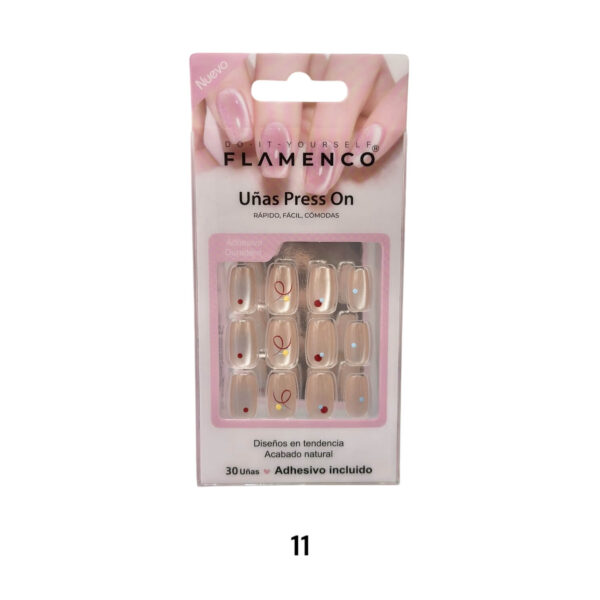 Uñas Press On 24 Pcs Flamenco - Imagen 12