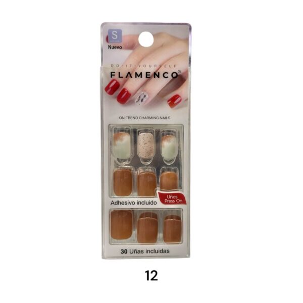 Uñas Press On 24 Pcs Flamenco - Imagen 13