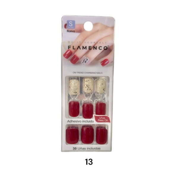 Uñas Press On 24 Pcs Flamenco - Imagen 14