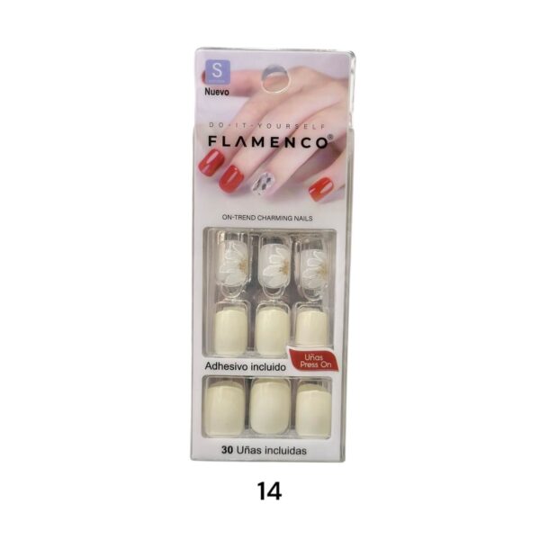 Uñas Press On 24 Pcs Flamenco - Imagen 15