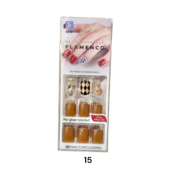 Uñas Press On 24 Pcs Flamenco - Imagen 16