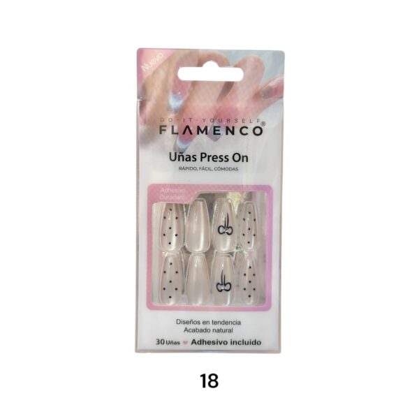 Uñas Press On 24 Pcs Flamenco - Imagen 19