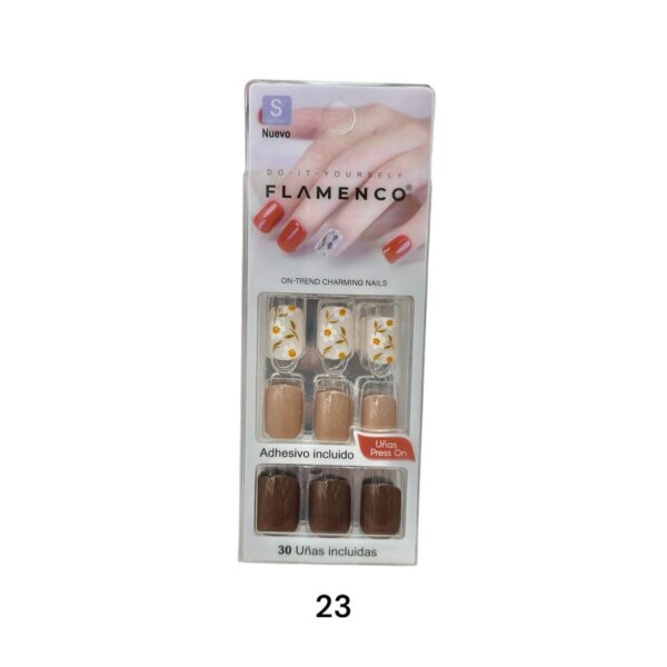 Uñas Press On 24 Pcs Flamenco - Imagen 24