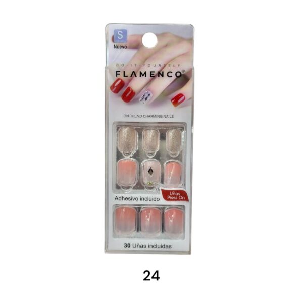 Uñas Press On 24 Pcs Flamenco - Imagen 25