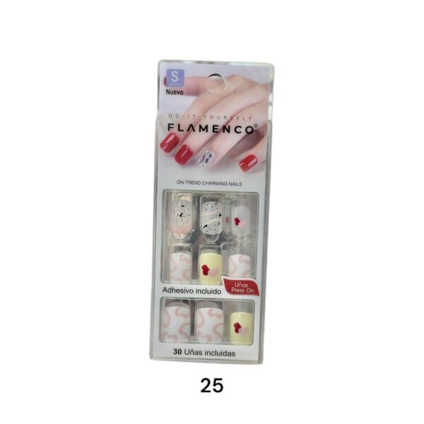 Uñas Press On 24 Pcs Flamenco - Imagen 26
