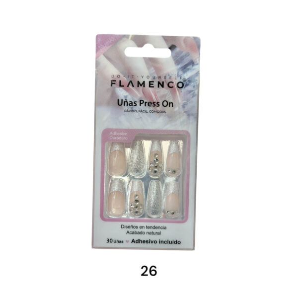 Uñas Press On 24 Pcs Flamenco - Imagen 27