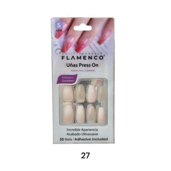 Uñas Press On 24 Pcs Flamenco - Imagen 28
