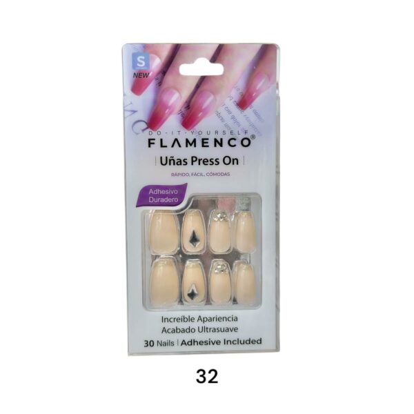 Uñas Press On 24 Pcs Flamenco - Imagen 33
