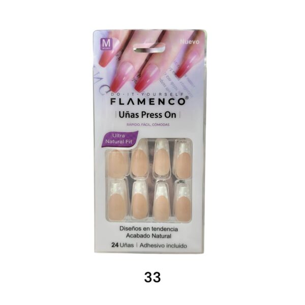 Uñas Press On 24 Pcs Flamenco - Imagen 34