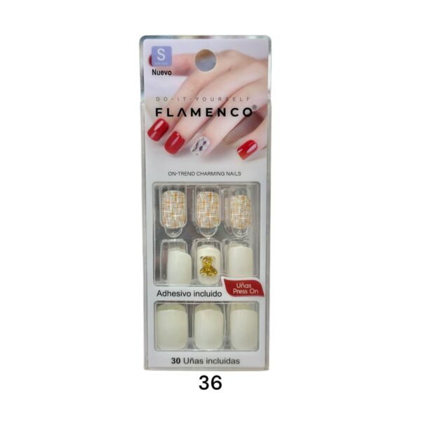 Uñas Press On 24 Pcs Flamenco - Imagen 37