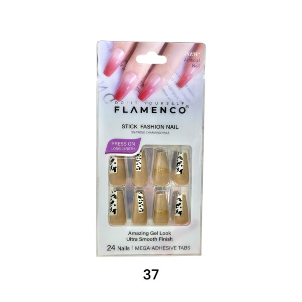 Uñas Press On 24 Pcs Flamenco - Imagen 38