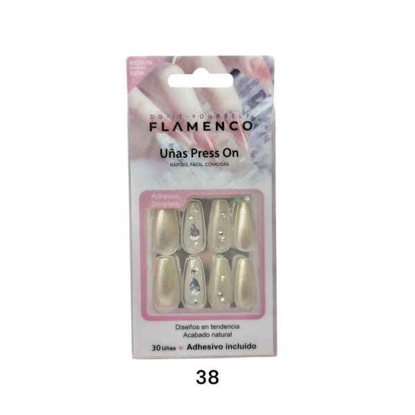 Uñas Press On 24 Pcs Flamenco - Imagen 39